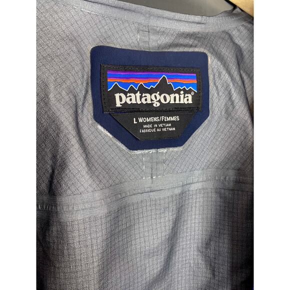 PATAGONIA Women's Descensionist Gore-Tex Blue Ski Jacket Shell US LARGE - Picture 4 of 7